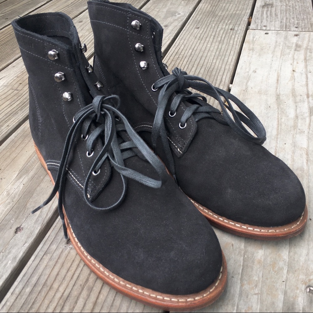 Wolverine 1000 Mile Mens Black Suede Boots